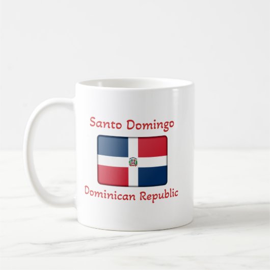 Santo Domingo Dominicaanse Republiek Flag Coffee M Koffiemok (Links)