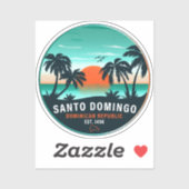 Santo Domingo Dominicaanse Republiek Retro Sunset Sticker (Vel)