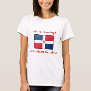 Santo Domingo Dominicaanse Republiek Vlag T-shirt