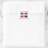 Santo Domingo Dominicaanse Republiek Vlag Vierkante Sticker (Tas)
