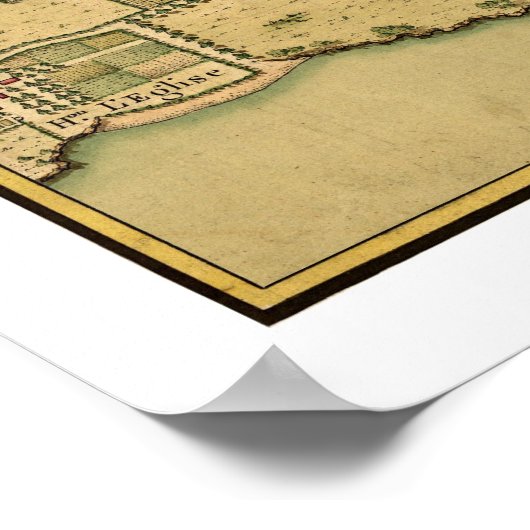 Santo Domingo Dominican Map 1805 Poster (Hoek)