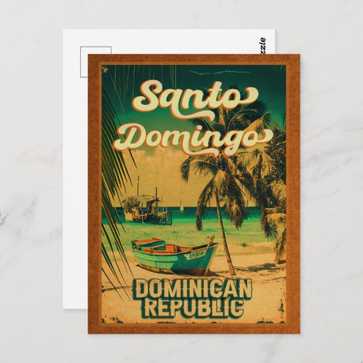 Santo Domingo Dominican Republic - Retro Souvenirs Briefkaart (Voorkant / Achterkant)