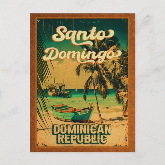 Santo Domingo Dominican Republic - Retro Souvenirs Briefkaart (Voorkant)