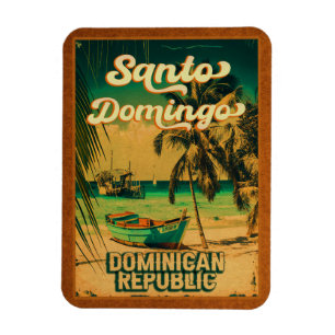 Santo Domingo Dominican Republic - Retro Souvenirs Magneet