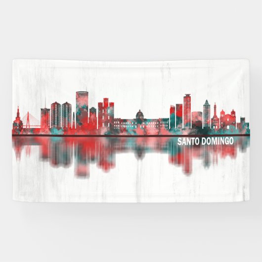 Santo Domingo Dominican Republic Skyline Spandoek (Horizontaal)