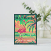 Santo Domingo DR Retro Flamingos Souvenir jaren 19 Briefkaart (Staand voorkant)