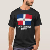 Santo Domingo Oeste Dominicaanse Republiek Emblem  T-shirt (Voorkant)