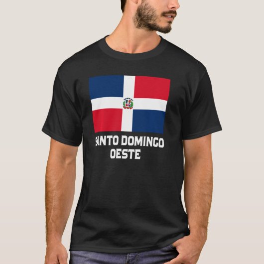 Santo Domingo Oeste Dominicaanse Republiek Emblem  T-shirt (Voorkant)