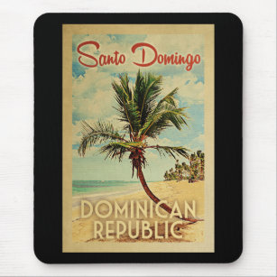 Santo Domingo Palm Tree Vintage Travel Muismat