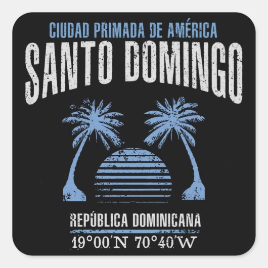 Santo Domingo Vierkante Sticker (Voorkant)