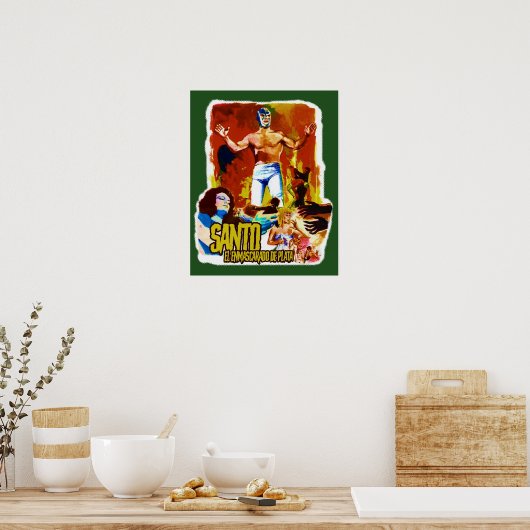 Santo El Enmascarado De Plata Poster (Keuken)
