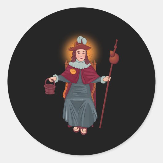Santo Niã±O De Atocha Ronde Sticker (Voorkant)