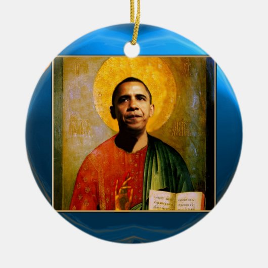 SANTOBAMA Blue Sapphire Keramisch Ornament (Voorkant)