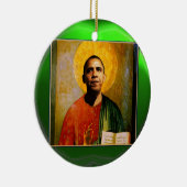 SANTOBAMA Green Emerald Keramisch Ornament (Rechts)