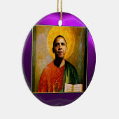 SANTOBAMA Paarse Amethyst Keramisch Ornament (Rechts)