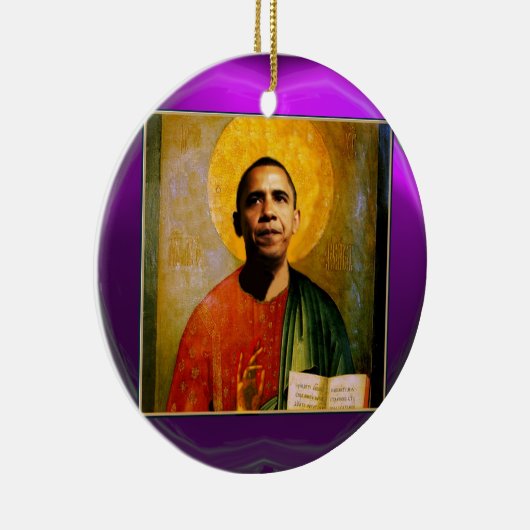 SANTOBAMA Paarse Amethyst Keramisch Ornament (Rechts)