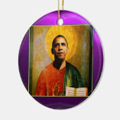 SANTOBAMA Paarse Amethyst Keramisch Ornament (Links)