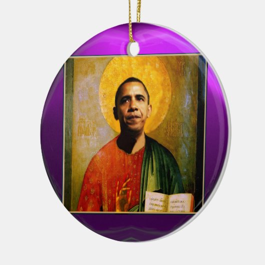 SANTOBAMA Paarse Amethyst Keramisch Ornament (Links)