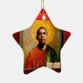 SANTOBAMA Red Ruby Star Keramisch Ornament (Rechts)
