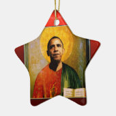 SANTOBAMA Red Ruby Star Keramisch Ornament (Links)