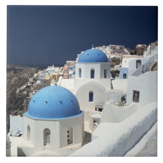 Santoirini Island Greece Ceramic Tegel Tegeltje (Voorkant)