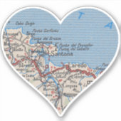 Santoña Spanje Map Sticker (Voorkant)