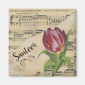 Santor Elegant Tulip  blad Music Magneet (Voorkant)