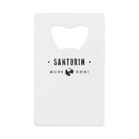 Santorin Creditkaart Flessenopener (Voorkant)