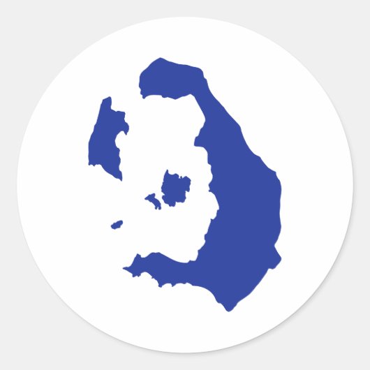 Santorin Ronde Sticker (Voorkant)