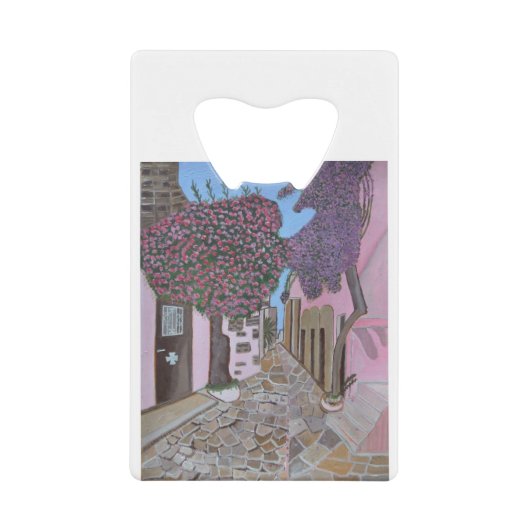 Santorini2 Creditkaart Flessenopener (Voorkant)