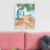 Santorini 1 canvas afdruk (Insitu (Woonkamer))