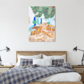 Santorini 1 canvas afdruk (Insitu (Slaapkamer))