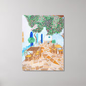 Santorini 1 canvas afdruk (Voorkant)