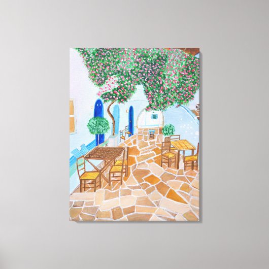 Santorini 1 canvas afdruk (Voorkant)
