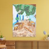 Santorini 1 canvas afdruk (Insitu (Woonkamer))