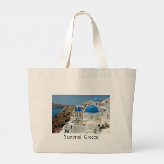 Santorini 1 grote canvas tas (Achterkant)