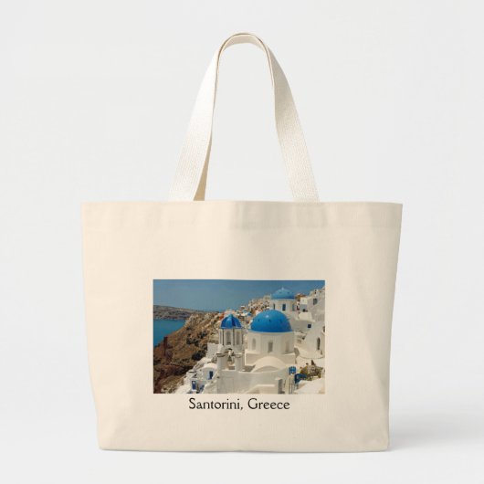 Santorini 1 grote canvas tas (Voorkant)