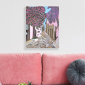 Santorini 2, Griekenland canvas Afdruk (Insitu (Woonkamer))