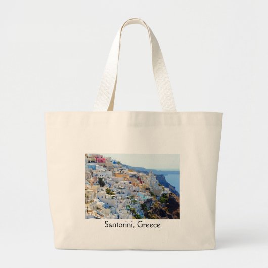 Santorini 2 grote tote bag (Voorkant)
