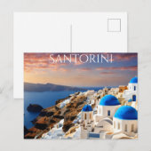 Santorini (6) briefkaart (Voorkant / Achterkant)