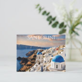 Santorini (8) briefkaart (Staand voorkant)