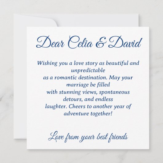 Santorini Aegan Dreamscape Bruiloft Jubileum Kaart (Achterkant)