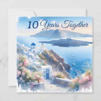 Santorini Aegan Dreamscape Bruiloft Jubileum Kaart