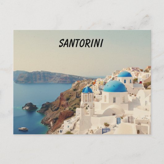 Santorini Ansichtkaart Briefkaart (Voorkant)