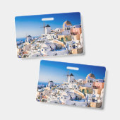 Santorini badge (Voor- en achterkant)