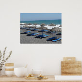 Santorini Beach, Griekenland Poster (Keuken)