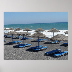 Santorini Beach, Griekenland Poster