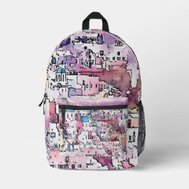 "Santorini". Bedrukte Rugzak