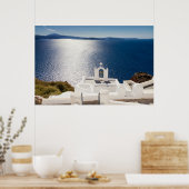 Santorini - Bell-toren in het poster Oia (Keuken)