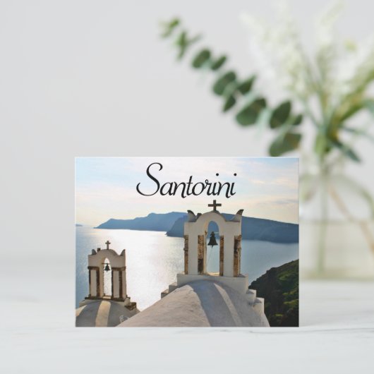 Santorini Bell Tower Griekenland Briefkaart (Staand voorkant)